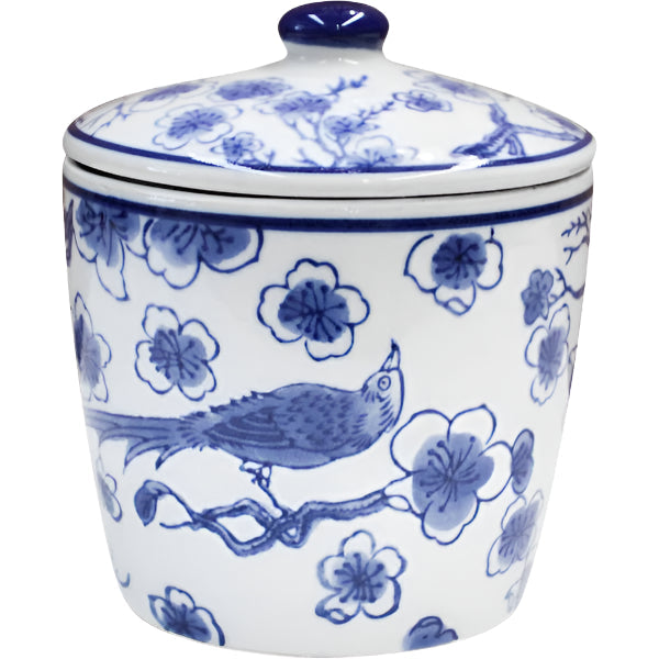 Lavida Porcelain Cannister Planter Ornament Vase Blossom Bird Medium