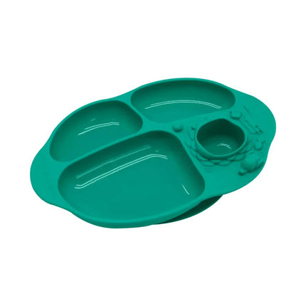 Marcus & Marcus Yummy Dips Suction Divided Plate Green