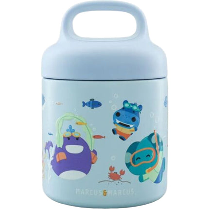 Marcus & Marcus Thermal Food Jar for Kids Sealife Blue 300ML