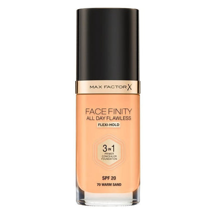 Max Factor Facefinity All Day Flawless Foundation 70 Warm Sand 30ml - OhYouLuckyDuck.com.au
