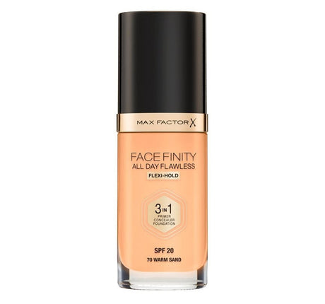 Max Factor Facefinity All Day Flawless Foundation 70 Warm Sand 30ml - OhYouLuckyDuck.com.au