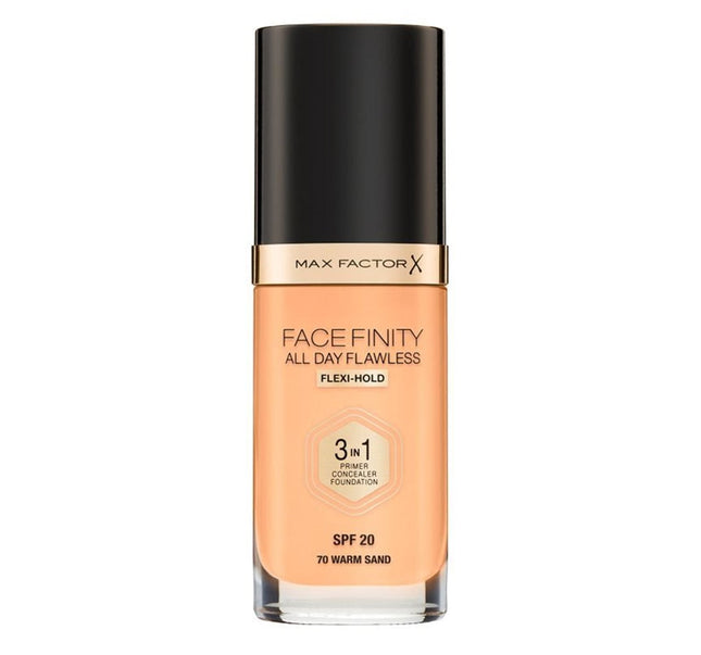 Max Factor Facefinity All Day Flawless Foundation 70 Warm Sand 30ml - OhYouLuckyDuck.com.au