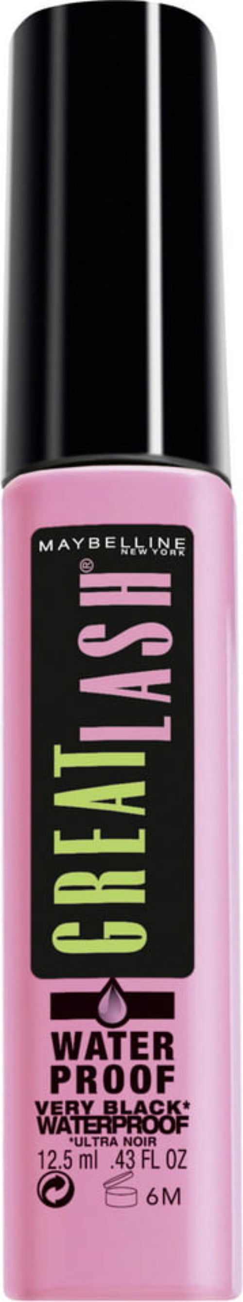 MAYBELLINE Great Lash Waterproof Mascara Very Black - OhYouLuckyDuck.com.au