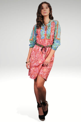Zoha Online Meadow Patch Dress Sea Pink