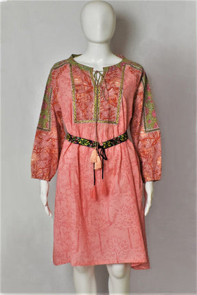 Zoha Online Meadow Patch Dress Peach Pink
