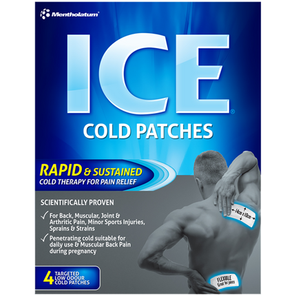 Deep Heat Ice cold Cooling Patches for Muscle and Joint Pain Relief 4 PCS