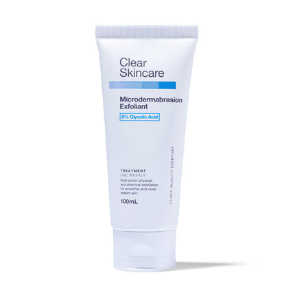 Clear Skincare Microdermabrasion Exfoliant With 8 Percent Glycolic Acid 100ML