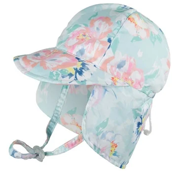 Millymook Baby Girls Legionnaire Sun Hat Peony Print Large