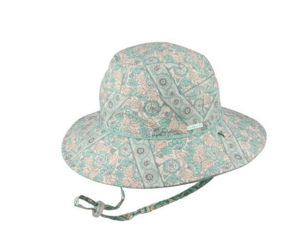 Millymook Girls Wide Brim Liliana Mint Sun Hat Small