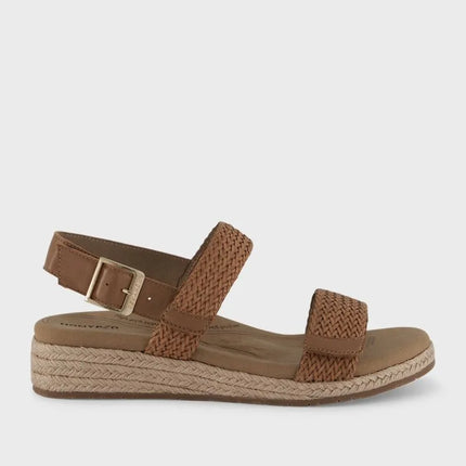 Homyped Mimi Woven Women's Comfort Sandals Tan D Width Size 9