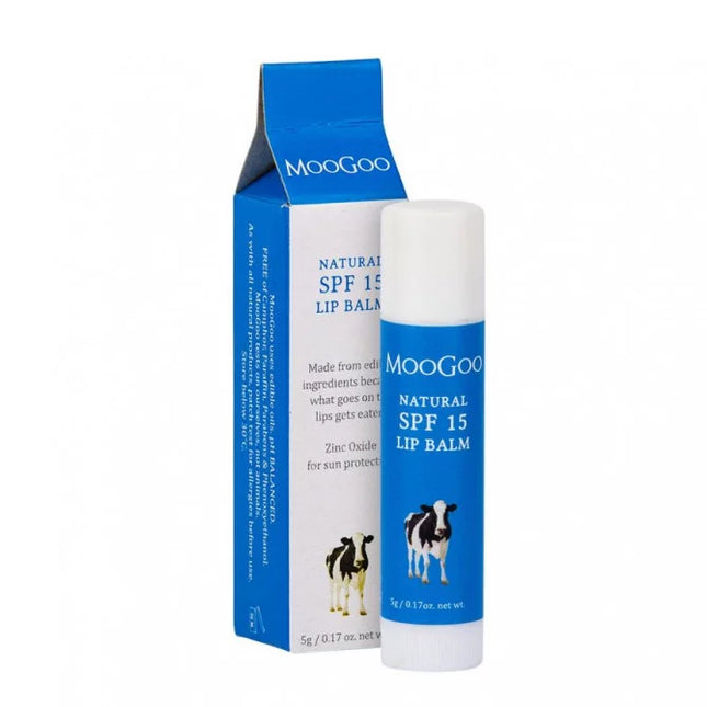 MooGoo Lip Balm SPF15 15G - OhYouLuckyDuck.com.au