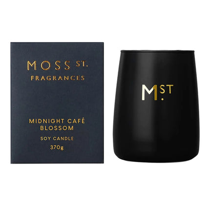 Moss St Large Candle Midnight Cafe Blossom 370G