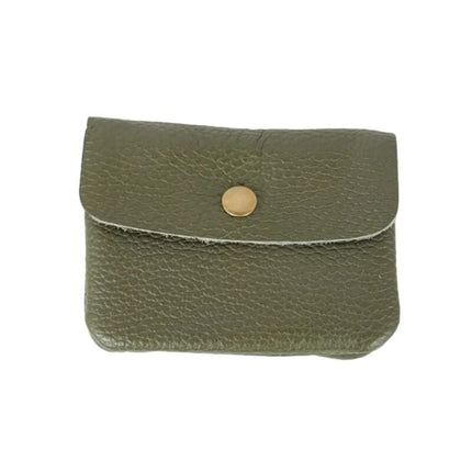 Maison Fanli Coin Purse Moss Green Vegan Leather