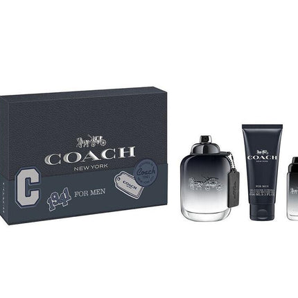 Coach New York For Men 3 Piece Gift Set 100ml Edt Spray 100ml Shower Gel 15ml Edt Spray