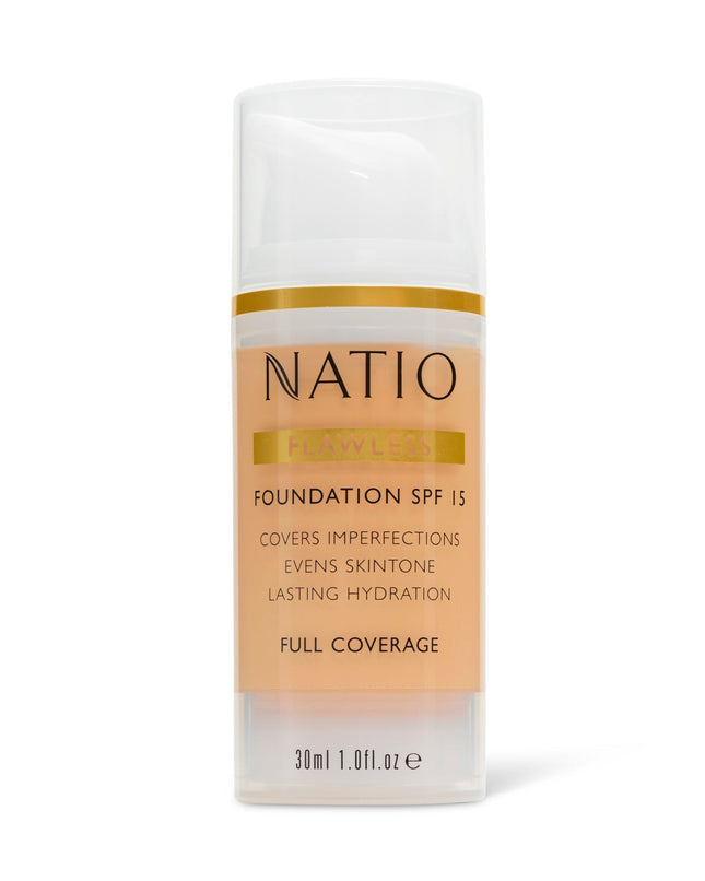 Natio Flawless Foundation SPF Light Honey - OhYouLuckyDuck.com.au