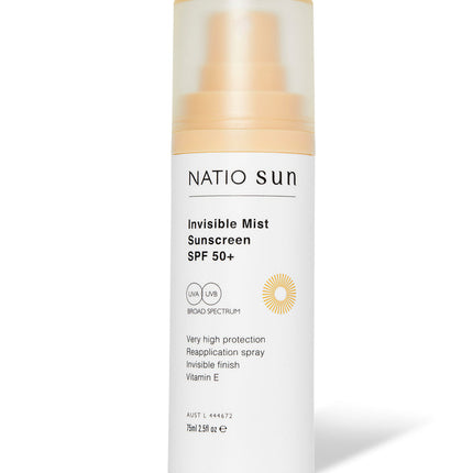 Natio Invisible Mist Sunscreen Spf 50+ 75Ml