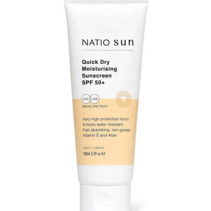 Natio Quick Dry Moisturising Sunscreen SPF50+ 100ML