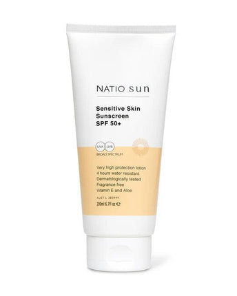 Natio Sensitive Skin Sunscreen Spf 50+ 200Ml