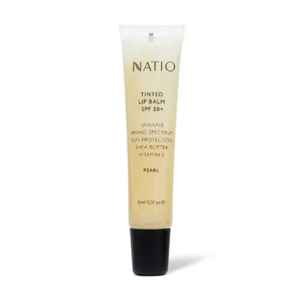 Natio Tinted Lip Balm Spf 50+ - Pearl 15Ml - OhYouLuckyDuck.com.au