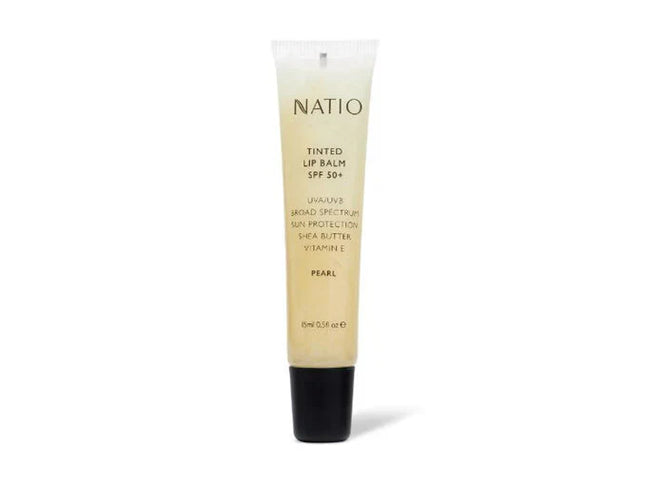 Natio Tinted Lip Balm Spf 50+ - Pearl 15Ml - OhYouLuckyDuck.com.au