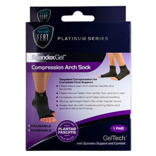 Neat Feat Spandex Gel Compression Arch Socks Large