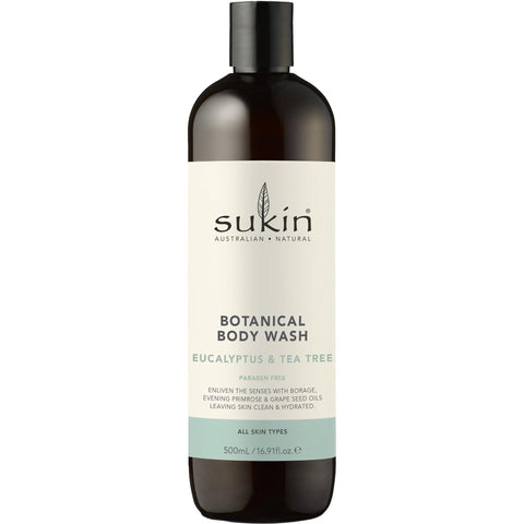 Sukin Botanical Body Wash Eucalyptus & Tea Tree Oil 500ml