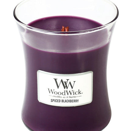 WoodWick Spiced Blackberry Medium Hourglass Jar Candle 275G