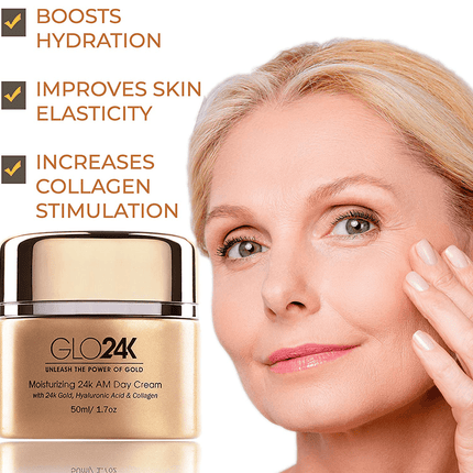 GLO24K Moisturizing 24k AM Day Cream 50ml - Cosmetics Squad