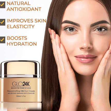 GLO24K Rejuvenating 24k Eye Cream 50ml - OhYouLuckyDuck.com.au