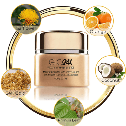 GLO24K Moisturizing 24k AM Day Cream 50ml - Cosmetics Squad