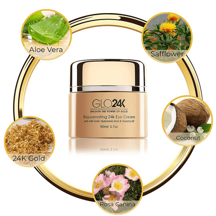 GLO24K Rejuvenating 24k Eye Cream 50ml - OhYouLuckyDuck.com.au