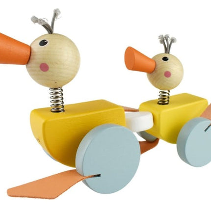 Kaper Kidz Pull Along Ducks Wooden Toy for Toddlers