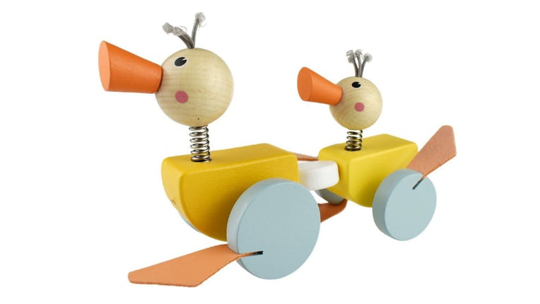 Kaper Kidz Pull Along Ducks Wooden Toy for Toddlers