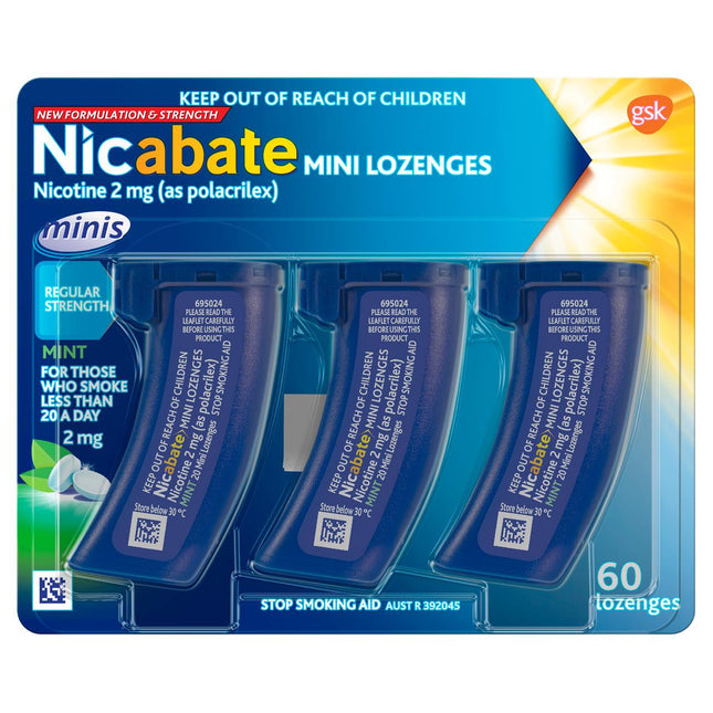 Nicabate Mini 2mg | 60 Lozenges - OhYouLuckyDuck.com.au
