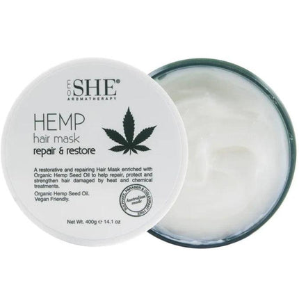 She Organic Hemp Seed Oil Hydrating Hair Mask 400g