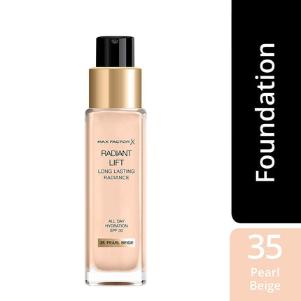 Max Factor Long Lasting Radiant Lift Foundation 035 Pearl Beige - OhYouLuckyDuck.com.au
