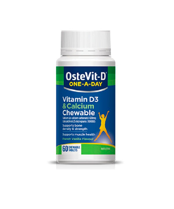 Ostelin Vitamin D3 and Calcium Chewable Tablets 60 Count