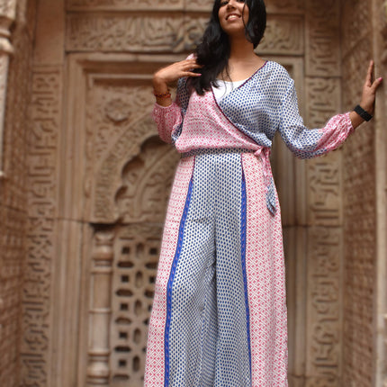 Zoha Online Sasha Printed Wide Leg Pants