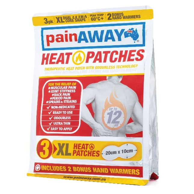 Pain Away Heat Patches Xl 3 Pack