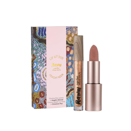 Raww - Lip Kit Duo - Peachy Keen - OhYouLuckyDuck.com.au