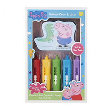 Peppa Pig Bathtub Draw And Wash 6 Piece Set