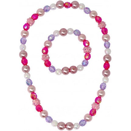 Pink Poppy Butterfly Friends Necklace and Bracelet Set for Kids