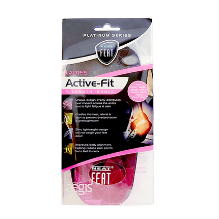 Neat Feat 3/4 Active Fit Orthotic Insoles For Women Large