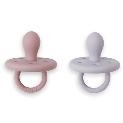 Plum Silicone Soothers 0-6 Months Dusty Berry & Lilac 2Pk