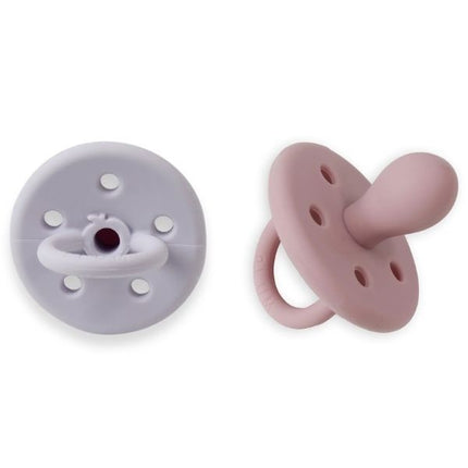 Plum Silicone Soothers 0-6 Months Dusty Berry & Lilac 2Pk