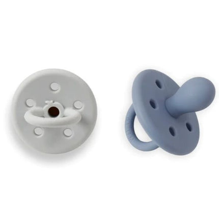 Plum Silicone Soothers 0-6 Months Steel Blue & Ash 2 Pack
