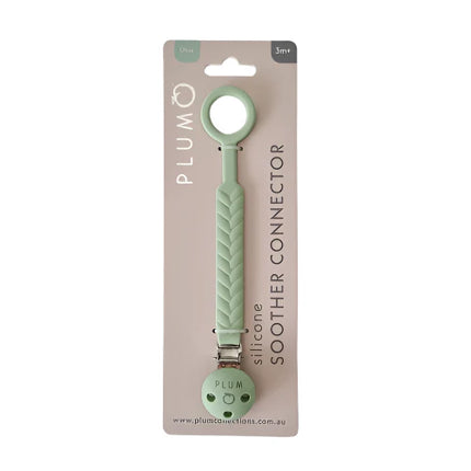 Plum Silicone Soother Connector Olive