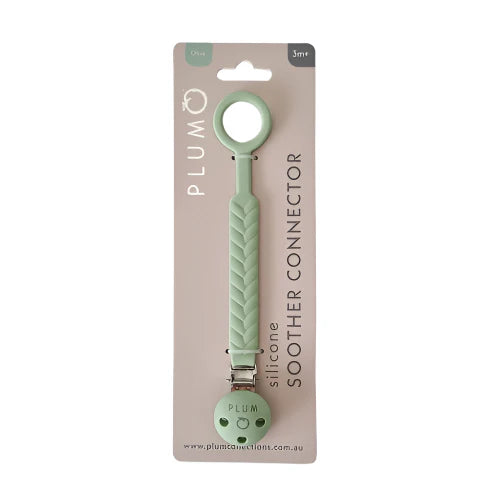 Plum Silicone Soother Connector Olive