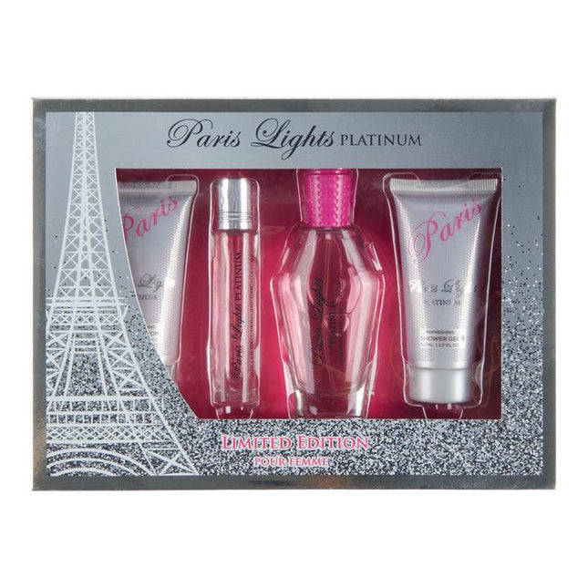 Paris Lights Platinum Limited Edition Parfum Body Lotion Shower Gel Gift Set
