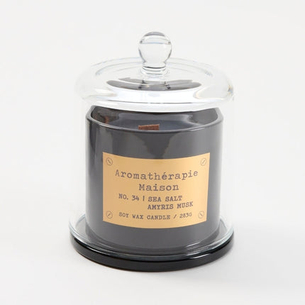 Le Desire Maison Soy Cloche Candle Sea Salt Amyris Musk Black 283g